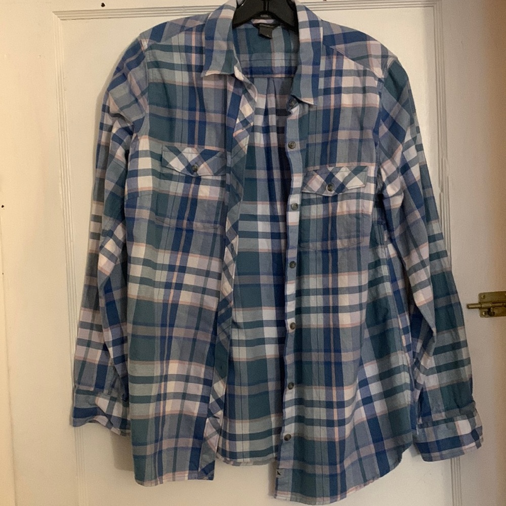 Blue pink flannel